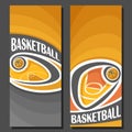 Vector vertical Banners for Basketball