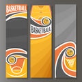 Vector Vertical Banners for Basketball