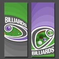 Vector vertical Banners for Billiards