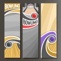 Vector Vertical Banners for Bowling Royalty Free Stock Photo