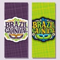 Vector vertical banners for Brazil Carnival