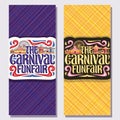 Vector vertical banners for Carnival Funfair Royalty Free Stock Photo