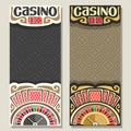 Vector vertical banners for Casino Royalty Free Stock Photo