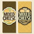 Vector vertical banners for Cheese