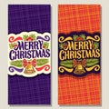 Vector vertical banners for Christmas holiday Royalty Free Stock Photo