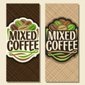 Vector vertical banners for Coffee