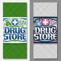 Vector vertical banners for Drug Store