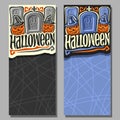 Vector vertical banners for Halloween Royalty Free Stock Photo
