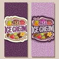Vector vertical banners for Ice Cream