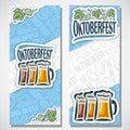 Vector vertical banners oktoberfest for text Royalty Free Stock Photo