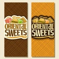 Vector vertical banners for Oriental Sweets