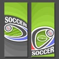 Vector vertical Banners for Soccer Royalty Free Stock Photo