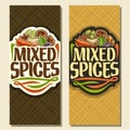 Vector vertical banners for Spices