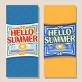 Vector vertical banners for Summer season Royalty Free Stock Photo