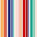 Vector vertical colorful stripes pattern. Simple seamless background texture with thin and thick lines Royalty Free Stock Photo