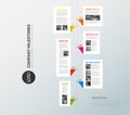 Vector vertical infographic timeline report template Royalty Free Stock Photo