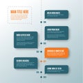 Vector vertical infographic timeline template Royalty Free Stock Photo