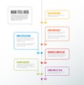 Vector vertical infographic timeline template Royalty Free Stock Photo