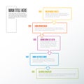 Vector vertical infographic timeline template Royalty Free Stock Photo