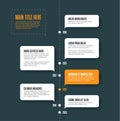 Vector vertical infographic timeline template Royalty Free Stock Photo