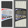 Vector vertical layouts for Busan Royalty Free Stock Photo