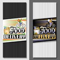 Vector vertical layouts for Food Delivery Royalty Free Stock Photo