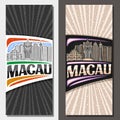 Vector vertical layouts for Macau