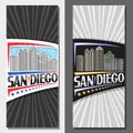 Vector vertical layouts for San Diego Royalty Free Stock Photo