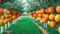 Vector Verve National Creamsicle Day in a Captivating Citrus Orchard.AI Generated