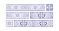 Vector very peri set of vintage floral frames, borders and decorations