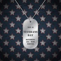 Vector Veterans day background with dog tags.