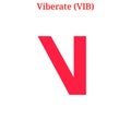 Vector Viberate (VIB) logo Royalty Free Stock Photo