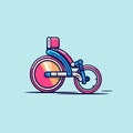 Vector of a vibrant and dynamic motorcycle illustration on a bold blue backdrop