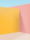 Vector Vibrant Pastel Geometric Studio Shot Corner Background