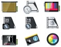 Vector video icons Royalty Free Stock Photo