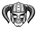 Vector viking skull