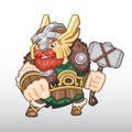 Vector Viking Warrior Illustration Royalty Free Stock Photo