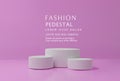 Vector vilet minimal scene , podiumfor cosmetic product presentation. Abstract background with geometric podium platform in