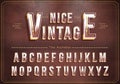 Vector of Vintage alphabet and bold font. Exclusive Vintage Letters Typography