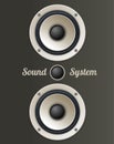 Vector Vintage Audio speaker set Royalty Free Stock Photo