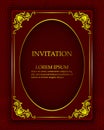 Vector vintage background in a luxurious royal style with oriental gold ornaments. Template to create invitations, cards.