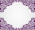 Vector vintage Baroque frame corner ornate Royalty Free Stock Photo