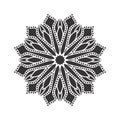 Vector vintage Beautiful monochrome black and white flowers and leaves isolated Royalty Free Stock Photo