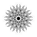 Vector vintage Beautiful monochrome black and white flowers and leaves isolated. Royalty Free Stock Photo