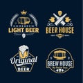 Vector vintage beer logo, icons and design elements