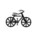 Vector vintage bicycle silhouette, icon