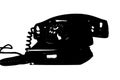 vector vintage black old telephone handset on transparent white background technology telephony Royalty Free Stock Photo