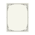 Vector vintage border frame engraving with retro ornament pattern in antique rococo style decorative design