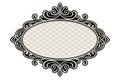 Vector vintage border frame engraving with retro ornament Vector illustration Royalty Free Stock Photo