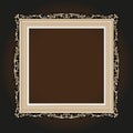 Vector vintage border frame engraving with retro ornament Vector illustration Royalty Free Stock Photo